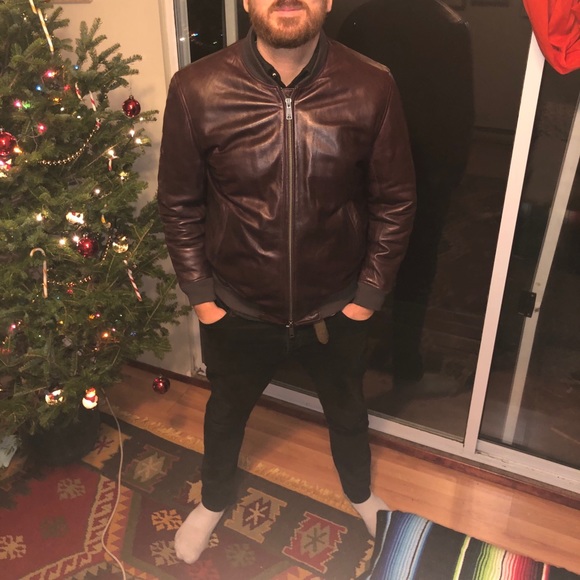 Leather bomber jacket - frank and oak - Picture 3 of 5